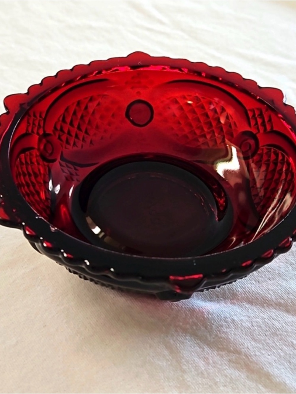 Avon Ruby Red Glass Bowl